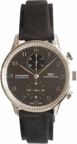 IWC Portugieser Chrono-Automatic White Gold / Black / Diamond IW3714-26 (IW371426)